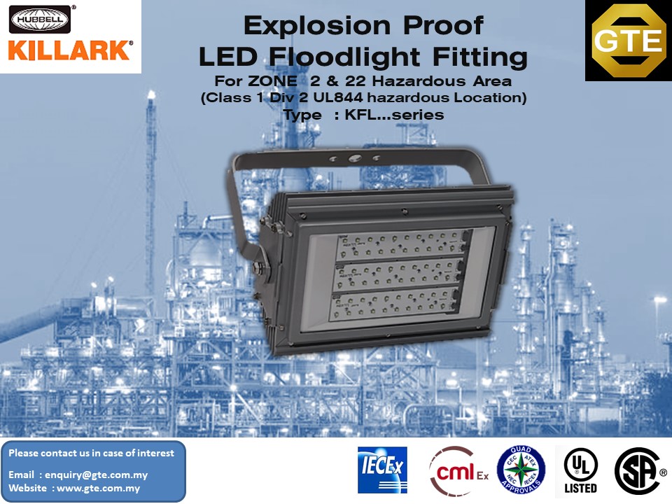HUBBELL KILLARK KFL...LED C1D2 FLOODLIGHT