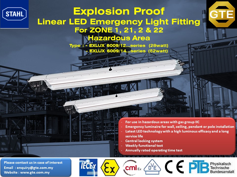 R.STAHL 6009_12...series EXLUX LED EMERGENCY LIGHTING -